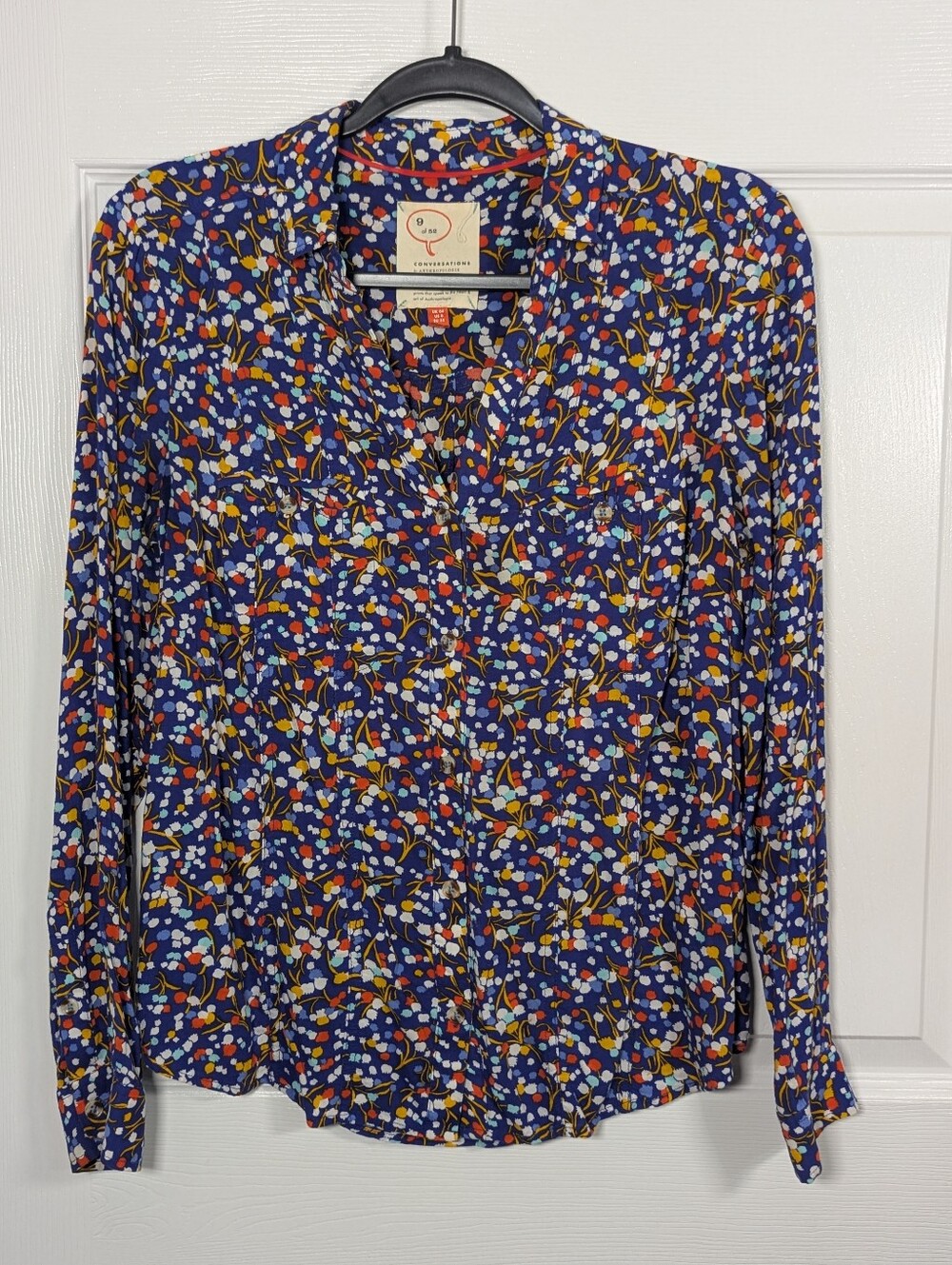 Anthropologie Conversations 9 of 52 Floral Blouse Size 0 Limited Edition